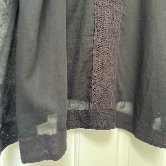 Sorbetto Boho Black Cotton Caftan Swim Cover-Up OS - Picture 8 of 12